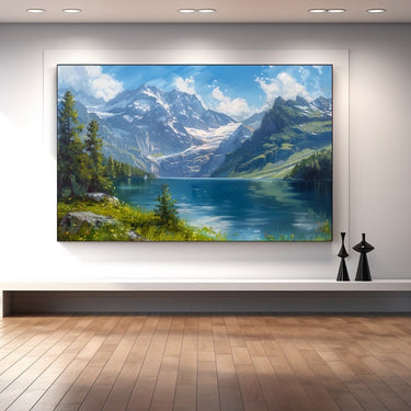 Mountain Lake Landscape Painting